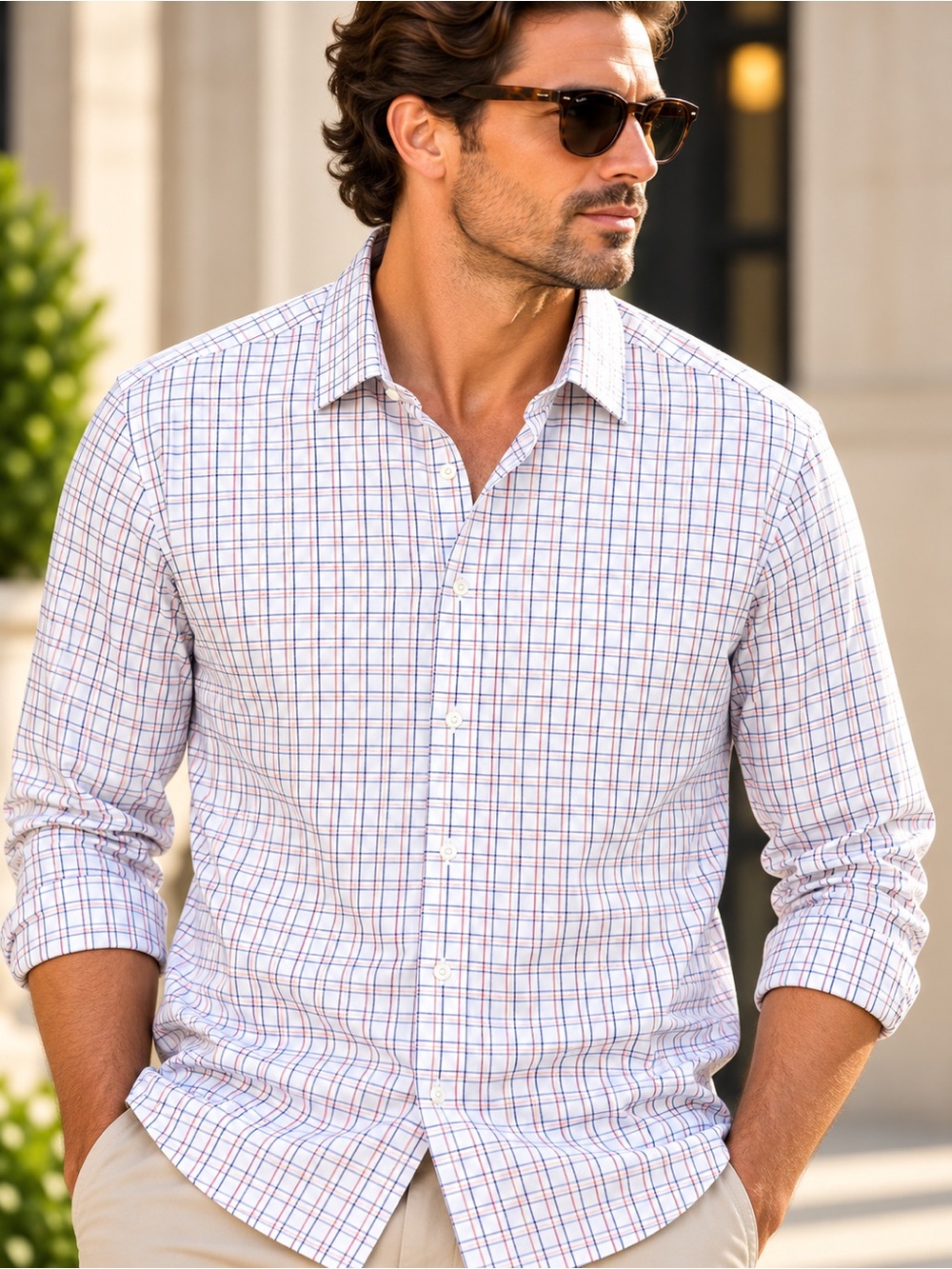 UNTUCKit Somerston Plaid Stretch Button Down Shirt 3XL #791